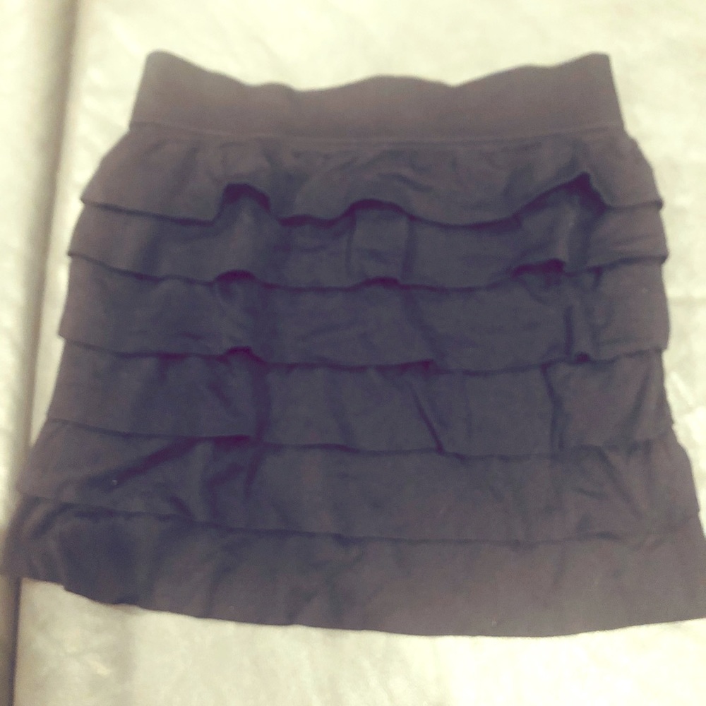 Black ruffle Skirt